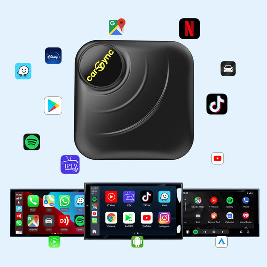 Carsync BOX – Android 14.0 система + GPS + SIM &amp; SD слот + Безжичен CarPlay/Android Auto 